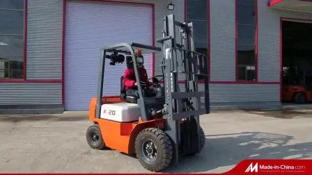 Chariot élévateur à fourche à essence à gaz, 2,5 tonnes, 2 tonnes, 3 tonnes, 3,5 tonnes, 3 m, 4 m, 4,5 m, 5 m, 5,5 m, 6 m, 2 étages, duplex, 3 étages, triple mât porte-conteneurs