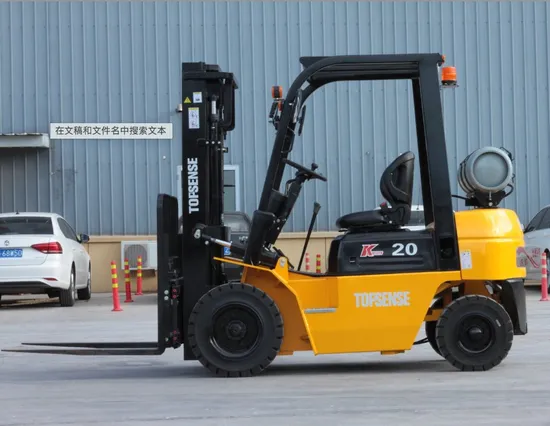 Chariot élévateur GPL haute promotion 2 tonnes 2,5 tonnes Montacargas 2 tonnes 3 tonnes chariot élévateur à gaz propane 3,5 tonnes chariot élévateur GPL avec moteur Nissan K25